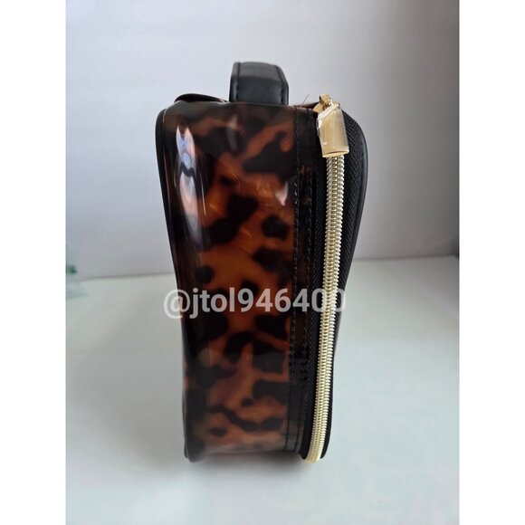 Makeup Bag Tortoise Print Travel Case - Picture 6 of 12